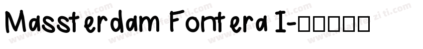 Massterdam Fontera I字体转换